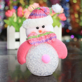 Christmas Gift LED Snowman Light Home Ornaments Xmas Tree Hanging Decoration Snowman - intl