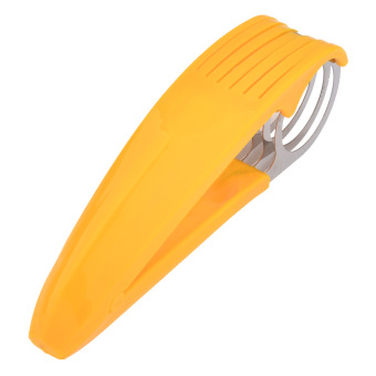 360DSC Stainless Steel Blades Hand-Held Banana Slicer Yellow