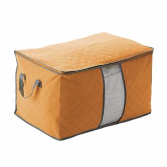 LaCarLa Foldable Box Storage Bag Organizer Keranjang Pakaian Selimut - 60 x 42 x 36 cm - Orange