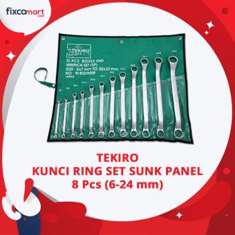 Tekiro Kunci Ring Set Sunk Panel 8 Pcs (6-24 mm) / Kunci Ring Tekiro Sunk Panel