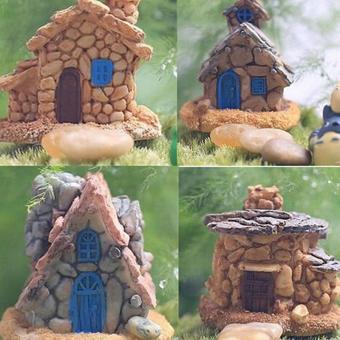 Excellent Fairy Garden Miniature Stone House Random Style Craft Micro Landscape Decoration - intl