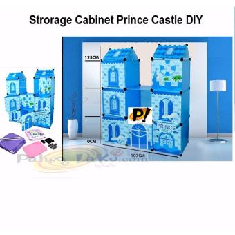 Lemari Pakaian Anak Prince DIY 8 laci - Cabinet Storage Prince- Blue
