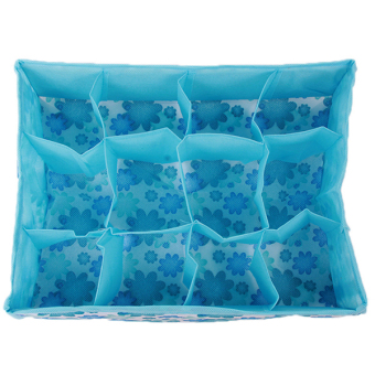 Ai Home 12 Cell Underwear Storage Box Drawer Closet Blue