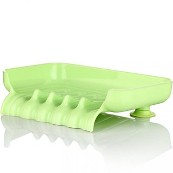 Soap Dish / Wadah Sabun Sponge Busa bentuk Kotak / Filter/Sink - Hijau