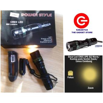 Harga Police Flashlight Senter Sinar Cahaya Kuning - Swat Flash Torch Led Yellow Light - Zoom