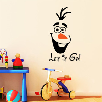 CatWalk Olaf Frozen Let it Go Toilet Seat Wall Sticker (Black)