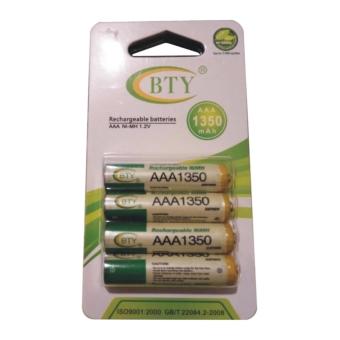 BTY - 4 Pcs Rechargeable Baterry AAA NImH 1.2V 1350mAh
