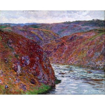 Jiekley Fine Art - Lukisan Valley of the Creuse (Gray Day) Karya Claude Monet - 1889