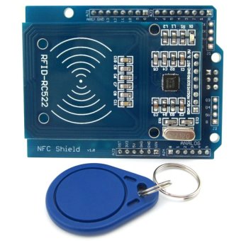 NFC Shield RFID-RC522 RF IC Card Sensor Module + S50 RFID SmartCard for Arduino UNO / Mega2560 - intl