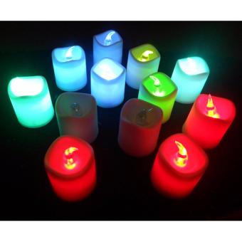 Pitaldo 10pcs Lilin Elektrik 7 Warna Rainbow Electric Candle