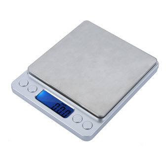 High Accuracy Mini Electronic Digital Platform Jewelry Scale Weighing Balance with Two Trays Portable 500g/0.01g Counting Function Blue LCD g/ct/dwt/ozt/oz/gn