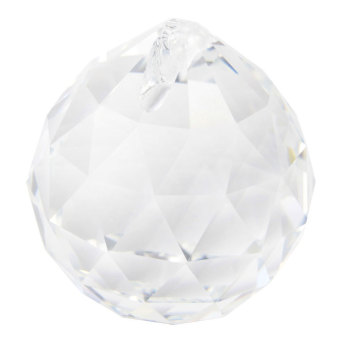 ooplm 40mm Fashion Decoration Artificial Crystal Ball Prism Pendant,Transparent White