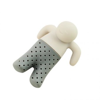 Cute Mr.Tea Infuser Silicone Tea Leaf Strainer Herbal Spice Filter Diffuser(not defined)