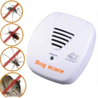 Bug Scare Ultrasonic Rat Pest Control Repeller / Anti Nyamuk - (White)
