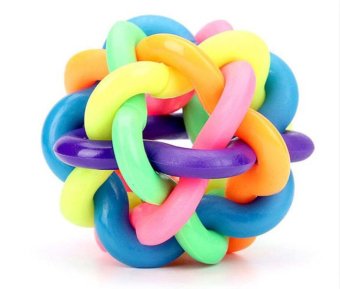 3pcs Colorful Plastic Woven Ball Pet Toy with Bell YM-BO4424