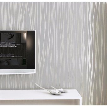 2Cool 3D Modern Simple Wallpaper TV Sofa Bedroom Living Room Wallpaper Wall Paper 1000*53cm - intl