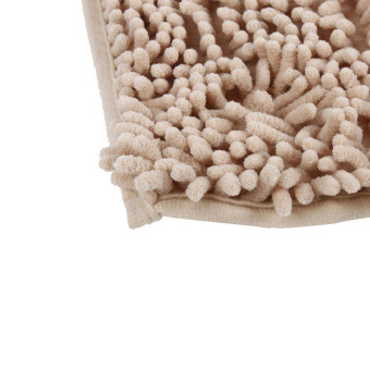 louiwill Microfiber Wool Carpenterworm Absorbent Anti Skid Doormat Anti Slip Bath Mat,beige