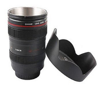 Novelty Simulation 1:1 EF 24-105mm Camera Lens Style Mug Cup (Black)