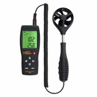 Smart Sensor AS856 0.3-45M/S digital anemometer wind speed meter hand-held Anemometer Thermometer air speed meter - intl