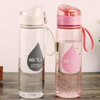 BAFFECT Portable 500ML Water Cups Plastic Sport Water Bottles(Pink) - intl
