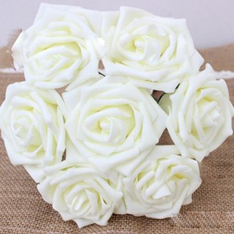 Broadfashion 1 Bouquet 7 Pcs Artificial Foam Rose Flowers Wedding Party Home Room Decor - intl