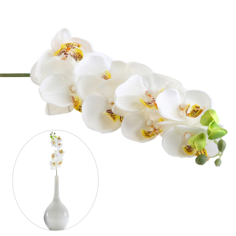 TINKSKY Artificial Butterfly Orchid Flower Plant Home Decoration (White) - intl