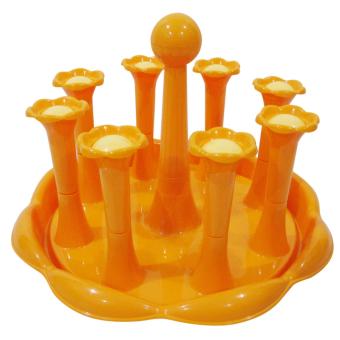 Mitra Loka - Gelas Stand Tempat Gelas Isi 8 Gelas - Oranye