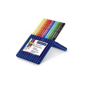 Staedtler Ergosoft Colored Pencils, Set of 12 Colors in Stand-up Easel Case