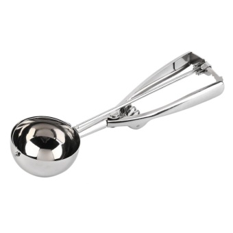 Beau Stainless Steel Scoop for Ice Cream Mash Potato Food Spoon Kitchen Ball Silver - intl