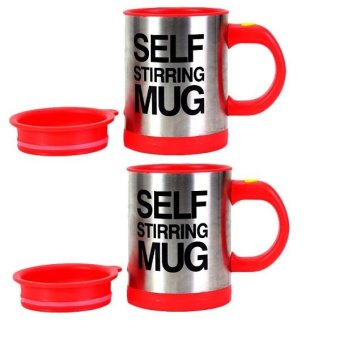 Larisa Store - Stirring Mug / Gelas Pengaduk Otomatis - Merah