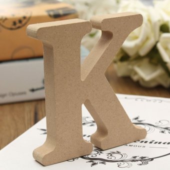 10x1.5cm THICK Wood Wooden 26 Letters Wedding Birthday Party Shop Alphabet Decor - intl