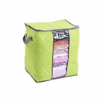 Hoshizora Foldable Box Storage Bag Organizer Keranjang Pakaian Selimut - 50 x 42 x 30 cm - Hijau