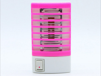 Mini LED Socket Electric Mosquito Fly Bug Insect Trap Night Lamp Killer Zapper Repellent(Pink) - intl