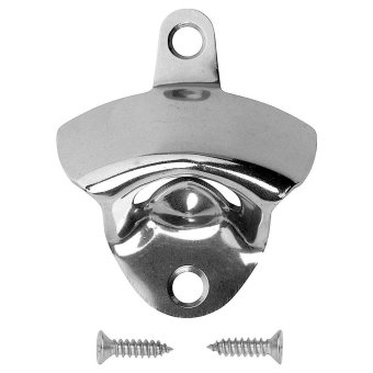 kobwa Stainless Steel OPEN HERE Bottle Opener Vintage Style Wall Mount MAN CAVE Comes With 2 Matching Screws(2PCS) - intl