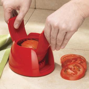 Multifunction Kitchen Tomato and Mozzarella Slicer / Pemotong Tomat - Red