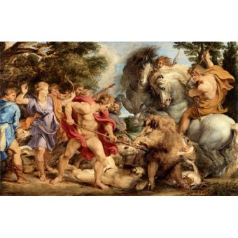 Jiekley Fine Art - Lukisan The Calydonian Boar Hunt Karya Peter Paul Rubens - 1611-1612