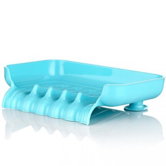 Soap Dish / Wadah Sabun Sponge Busa bentuk Kotak / Filter/Sink - Biru