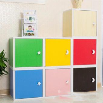 Cube Box Dengan Pintu Free Combination Bookcase Color Locker Storage Box