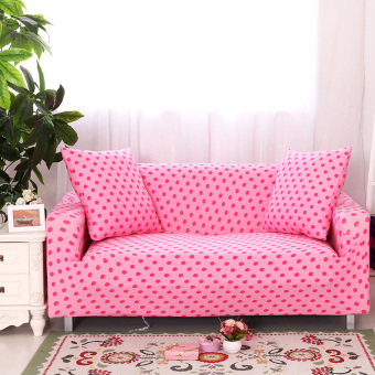 Stretch Chair Loveseat Sofa Cover 1 2 3 4 Seats Protector Couch Slipcover Decor Fantasy Wave Point 4 Seats Pink