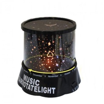 Lamp Auto-rotating Music Sky Star Master Projector Lamp - Hitam
