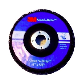 3M Scotch-Brite Clean and Strip Disc, 4 in x 5/8 in - Amplas - 1 Each - Biru