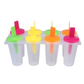 Tinksky Set Frozen 4 Ice Pop Popsicle Lolly Maker Mould Mold Kitchen DIY (6pcs+Green)