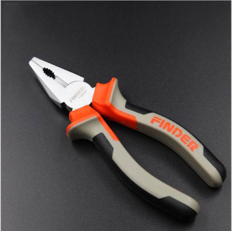 2Cool 8'' inch 202mm Pliers High Hardness Hand Tool TPR Flat Wire cutters Hardware Tool Insulation Pliers High-carbon Steel Multi-function -Grey - intl