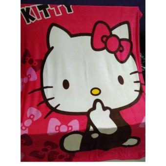 Selimut Super Lembut Merk Akiko - Karakter Hello Kitty Pink Uk. 150x200 CM
