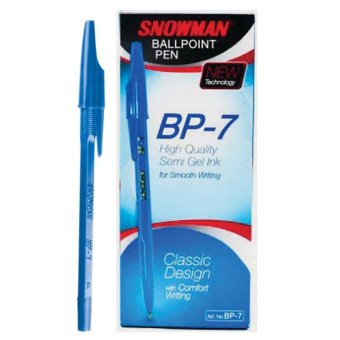 Snowman Ballpoint Pen BP-7 -12pcs Biru