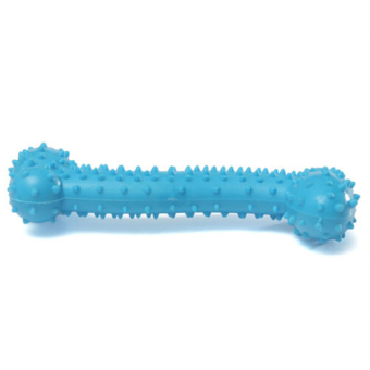 Sporter Pet Toys Resistant To Bite Bone Rubber Ball Play for Teeth Blue