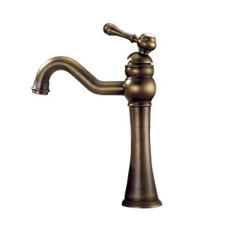 Raised above basin tap brass continental single hole cold water out of water spout extension 360 degree rotation skew water brushed 217A, 217G Gold - intl