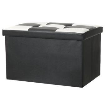 JLove Colorful Checked Storage Box Multipurpose Storage Chair (Black L) - Intl