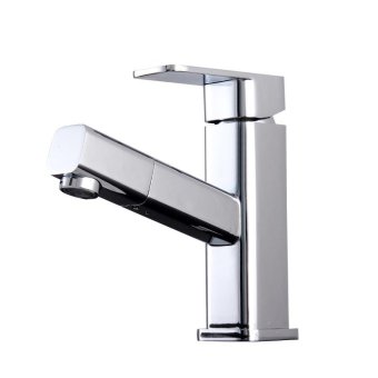 Basin-wide faucet copper hot and cold pull square head telescopic mixer 96619661 ,9662 low high - intl