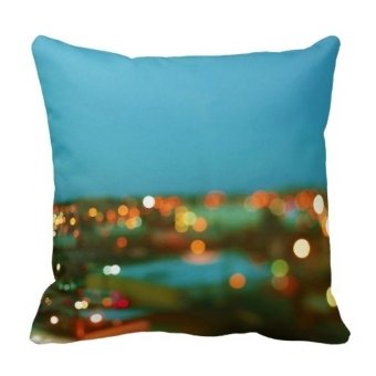 Phantom Throw Pillow Cover Pillow Case Suede Nap Double-side Printing for Home Décor (Blue) - Intl